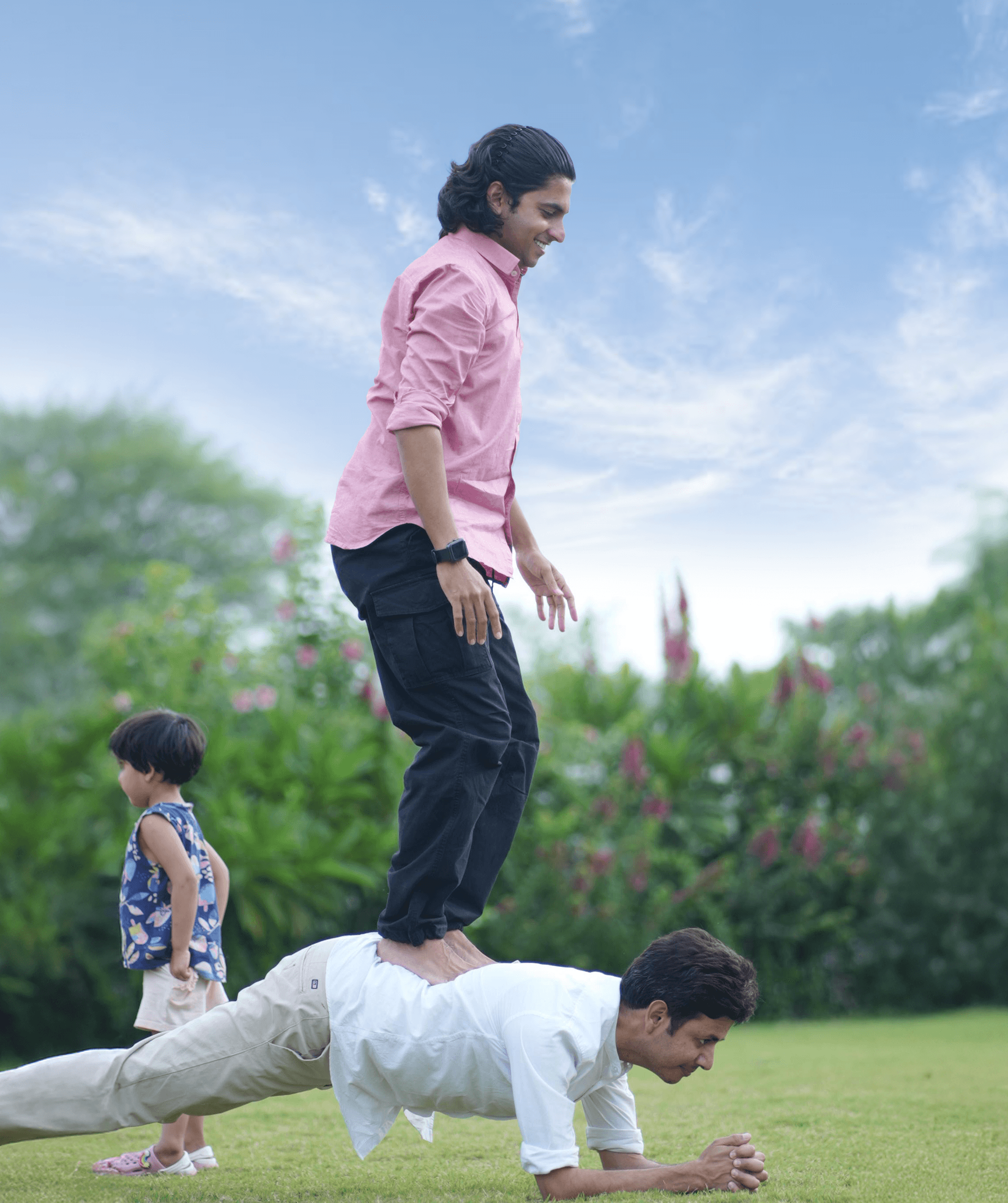Person practicing yoga